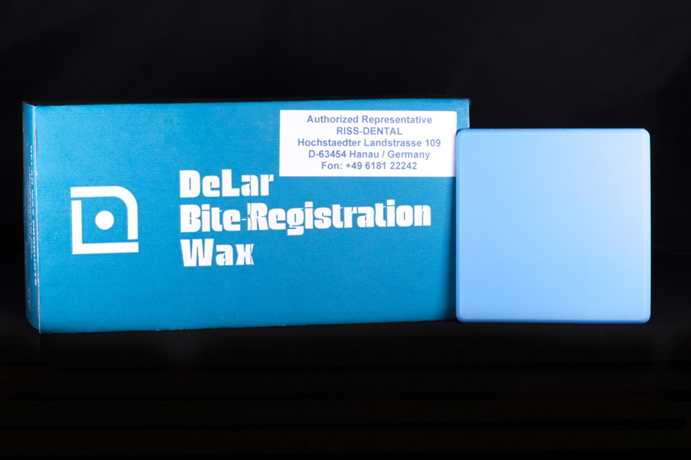 Восковые листы DELAR BITE REG. синего цвета, 1 лист - 7,62 см x 7 ,62 см, 24 листа в упаковке