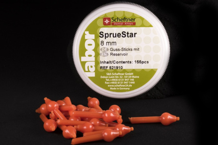 Восковые грушевидные литники spruestar 8mm 155шт