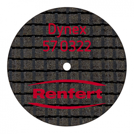Диск отрезной армированный стекловолокном, для металлов  22x0,3 мм 20 шт. Dynex Renfert 57-0322