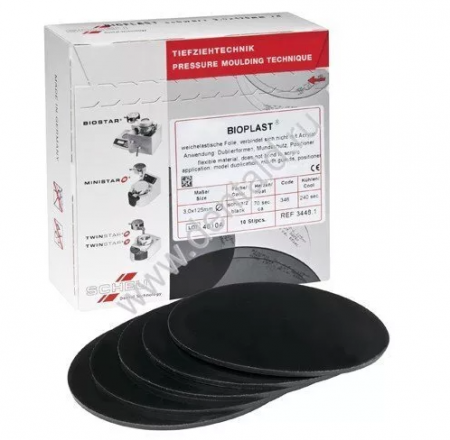 BIOPLAST® Color black (3.0х125mm)  Биопласт Колор ЧЕРНЫЙ, цветные пластины 3.0х125mm 3448