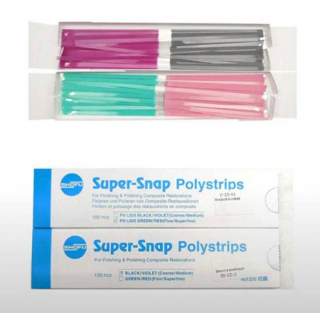 shofu super-shap polystrips black/violet (coarse/medium)