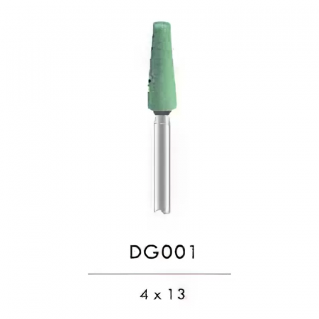 DG001Полир алмазный конус средний, зеленый 4 x 13  TOBOOM