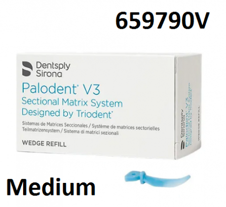 Клинья Палодент/Palodent V3 M*100шт, матричные средние голубые (659790V) Dentsply
