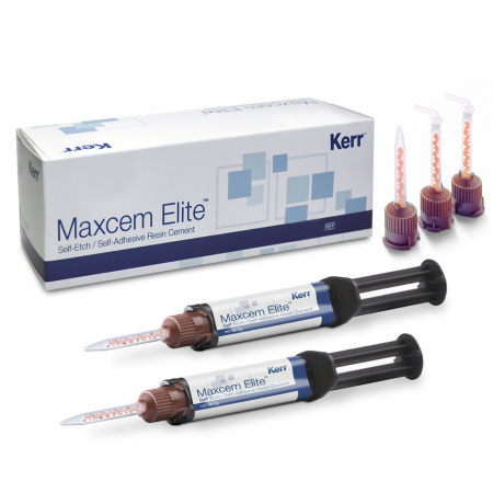 Cамоадгезивный цемент Maxcem Elite (2 шприца по 5 гр) желтый KERR