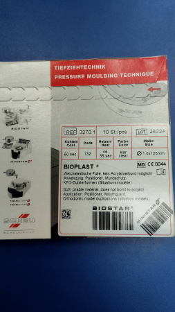 Пластины SCHEU bioplast 1.0*125mm прозрачный 1 шт sd