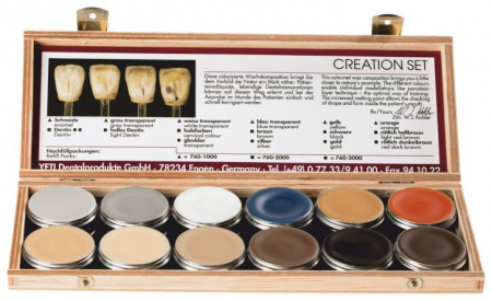Воск для диагностики Креативный набор CREATION SET 12 цветов: 8 г